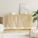 Maison Chic konzolna miza - miza ob steni 110x30x70 cm nerjaveče jeklo in steklo, (21786039) | Shoptok.si