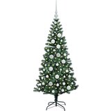 vidaXL Umjetna preddekorirana božićna jelka Zelena 120cm PVC in kovina | Shoptok.si