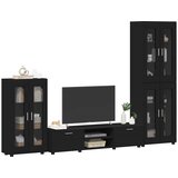  Set TV komoda FLORIN 3 kom. Crna Konstruirano drvo | shoptok.hr
