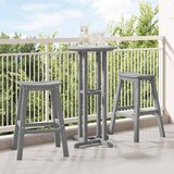  Set bar stolova za vrt 3 pcs Svijetlo siva HDPE | shoptok.hr