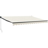 Tenda na uvlačenje krem 4 x 3 m od tkanine i aluminija Slike