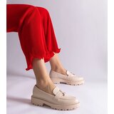 Gemre Beige eco-leather moccasins decorated with rhinestones Henley | shoptok.hr