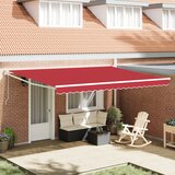 vidaXL Automatska uvlačiva tenda Crvena 450x300 cm, Zamjenska tenda za okvir 4.5x3 m Crvena Cijene