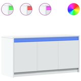 Maison Chic TV omarica - TV stojalo - Televizijska omarica z LED bela 100x34x50 cm inženirski les, (21699868) Cene