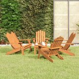  5-dijelna vrtna garnitura Adirondack od masivnog drva bagrema | shoptok.hr