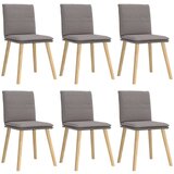  Jedilni stoli 6 kosov taupe blago, (21822289) | Shoptok.si