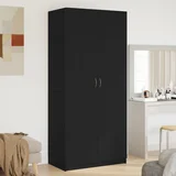vidaXL Ormar Crni hrast Konstruirano drvo 90x52x200 Ormar Pravokutni