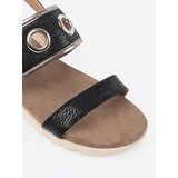 Shelvt Black sandals with decorative metal rings | ePonuda.com