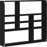  Zidna polica crni hrast 90x16x78 cm inženjerski drvo | Shoptok.si