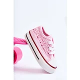 Kesi Children's Sneakers With Lace Pink Roly-Poly