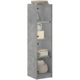  Visoka komoda sa staklenim vratima boja betona 35 x 37 x 142 cm | Eponuda.ba