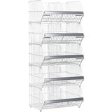  Košara za nalaganje, razstavljiva, DxŠxV 1192 x 770 x 485 mm, encijan modra | Shoptok.si