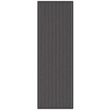 vidaXL Doormat Striped Črna in siva 60 x 180 cm Polipropilen, PVC, (5000043765) | Shoptok.si