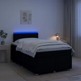  Boxspring krevet s madracem Crna 120 x 190 cm Tkanina | shoptok.hr
