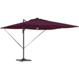  Kantilever Roma Suncobran s LED-ima Bordo crvena 286x285x270 cm Aluminij | shoptok.hr