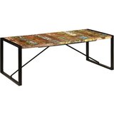 vidaXL Blagovaonski stol od masivnog obnovljenog drva 220 x 100 x 75 cm | shoptok.hr