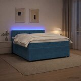  Boxspring krevet s madracem Plava 140 x 190 cm Baršun | shoptok.hr