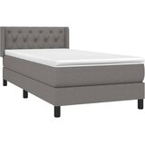  Okvir kreveta s oprugama i madrac tamnosivi 80x200cm od tkanine | shoptok.hr