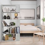 Ormarić za knjige / pregrada boja betona 80x24x159 cm iverica | shoptok.hr