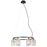  ITALUX PND-40814-6-BK-HBR - Luster na sajli SIMONA 6xE14/40W/230V crna/zlatna | Eponuda.com