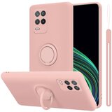  ohišje, združljiv z realme v tekoči roza barvi - zaščitni pokrov iz fleksibilnega silikona tpu z obročem, (20590322) | Shoptok.si