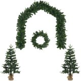  Set mini božićnih drvaca 90 cm PVC i PE Zelena | shoptok.hr