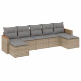  7-dijelni set vrtnih sofa od poliratana s jastucima bež | shoptok.hr