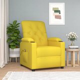 vidaXL Masažni naslanjač temno rumeno blago | Shoptok.si