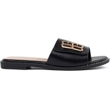 GOODIN Black women's flip-flops on a flat sole | Shoptok.si