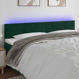  LED uzglavlje tamnozeleno 180x5x78/88 cm baršunasto | shoptok.hr