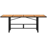  Vrtni stol s pločom od drva bagrema crni 190x80x74 cm poliratan | Eponuda.ba