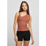 UC Ladies Ladies Rib Knit Asymmetric Top terracotta Cene
