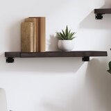  Zidna polica tamnosmeđa 60x20x4 cm od obrađene hrastovine | shoptok.hr