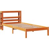  Okvir kreveta s uzglavljem voštano smeđi 100x200 cm od borovine | shoptok.hr
