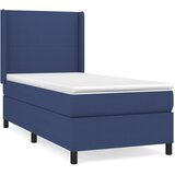  Krevet s oprugama i madracem plavi 90 x 200 cm od tkanine | shoptok.hr