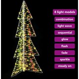 vidaXL Božićno drvce s 160 LED svjetlima Topla bijela 150 cm PET | shoptok.hr