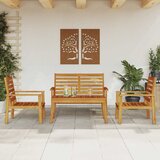  4-dijelna vrtna garnitura od masivnog drva bagrema | shoptok.hr