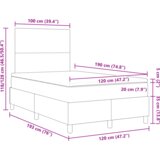  Postelja z vzmetnico in LED lučko Bež 120x190 cm Kordna tkanina, (22083963) | Shoptok.si