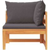  Kutna sofa s tamnosivim jastucima masivno bagremovo drvo | Eponuda.com