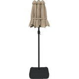  Dvostruki vrtni suncobran smeđesivi 316 x 145 cm | shoptok.hr