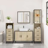 vidaXL 4-dijelni set kupaonskog namještaja boja hrasta sonome drveni | shoptok.hr
