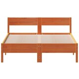  Okvir kreveta s uzglavljem voštano smeđi 160x200 cm od borovine | shoptok.hr