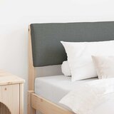 vidaXL Tapecirano vzglavje Temno siva 90 cm Masivno borovo les | Shoptok.si