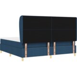  Krevet s opružnim okvirima i madracem - plavi 200x200 cm tkanina | shoptok.hr