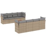  9-dijelni set vrtnih sofa s jastucima bež od poliratana | shoptok.hr