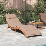 Maison Chic Ležalnik - Sončna ležalnik z blazino taupe trden akacijev les, (22042937) | Shoptok.si