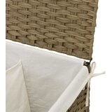  Košara za rublje s 2 odjeljka 53 x 35 x 57 cm od poliratana | shoptok.hr