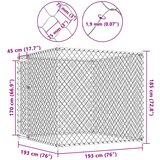 Vanjski kavez za pse 193 x 193 x 185 cm | shoptok.hr