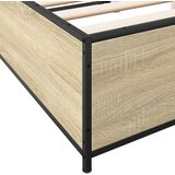  Okvir za krevet boja hrasta 120x190cm konstruirano drvo i metal | shoptok.hr