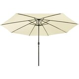  Vrtni suncobran s LED svjetlima 400 cm boja pijeska | Eponuda.com
